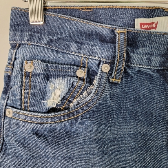 LEVIS 511 Slim Medium Wash Bermuda Denim Short Five Pockets Sz 16 Reg W28 - Picture 5 of 11